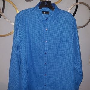 Mens OXEMBERG Long Sleeve Dress Shirt EUC